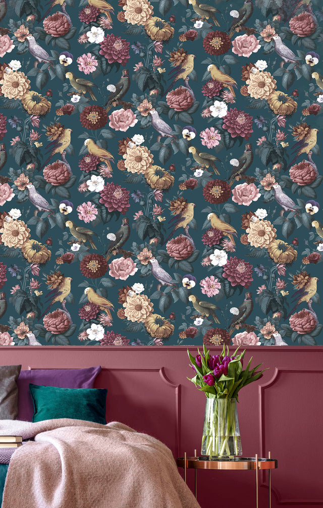 Tapeta Parato Botany House Parrottini 15547